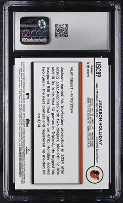Graded 2024 Topps Chrome Update Jackson Holliday baseball card CGC 9