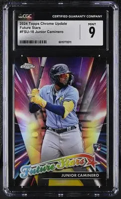 2024 Topps Chrome Update Junior Caminero #FSU-18 baseball card CGC 9 Mint