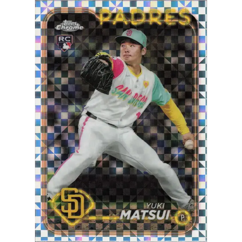 2024 Topps Chrome Update Refractor Prism #USC187 Yuki Matsui NM-MT RC Rookie San Diego Padres - Baseball Card Single
