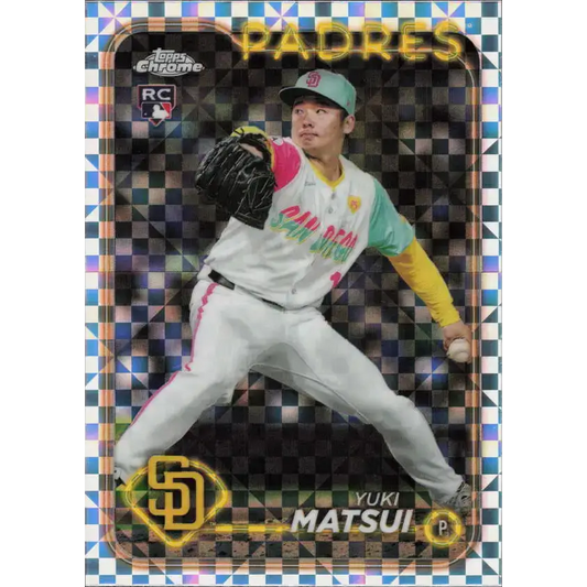 2024 Topps Chrome Update Refractor Prism #USC187 Yuki Matsui NM-MT RC Rookie San Diego Padres - Baseball Card Single