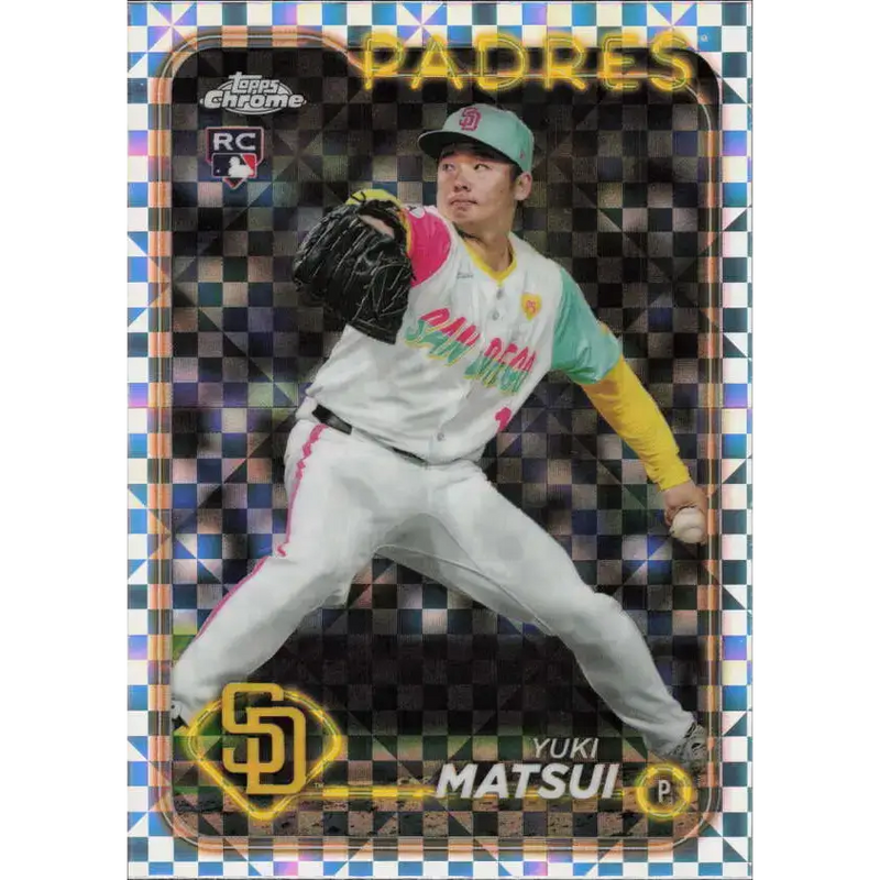 2024 Topps Chrome Update Refractor Prism #USC187 Yuki Matsui NM-MT RC Rookie San Diego Padres - Baseball Card Single