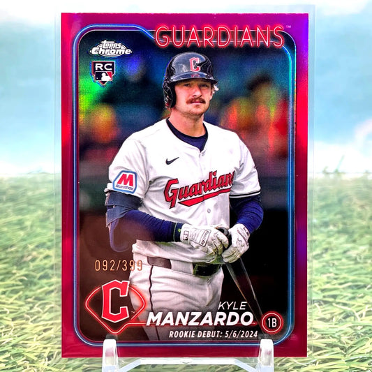 2024 Topps Chrome Update Series Kyle Manzardo #USC26 Magenta Refractor /399 - Baseball Card Single