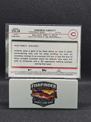 2024 Topps Chrome Update Series - Rookie Debut Andrew Abbott #USC34 Refractor... - Baseball Card Single