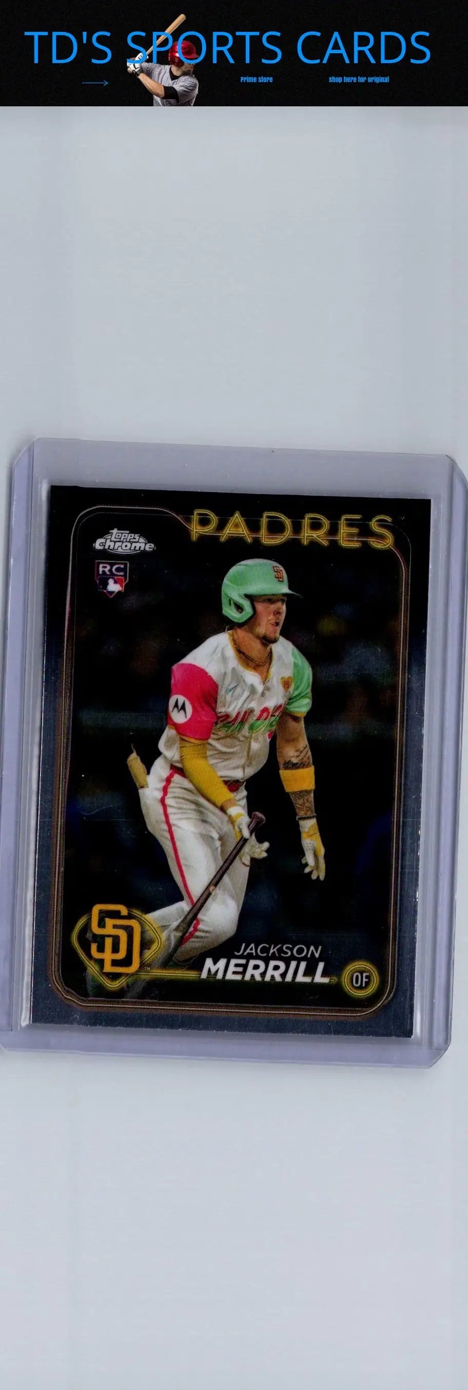 Jackson Merrill baseball card from 2024 Topps Chrome Update USC153 featuring Jackson Merrill