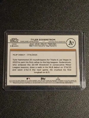 2024 Topps Chrome Update #USC22 Tyler Soderstrom Prism Refractors - Baseball Card Single
