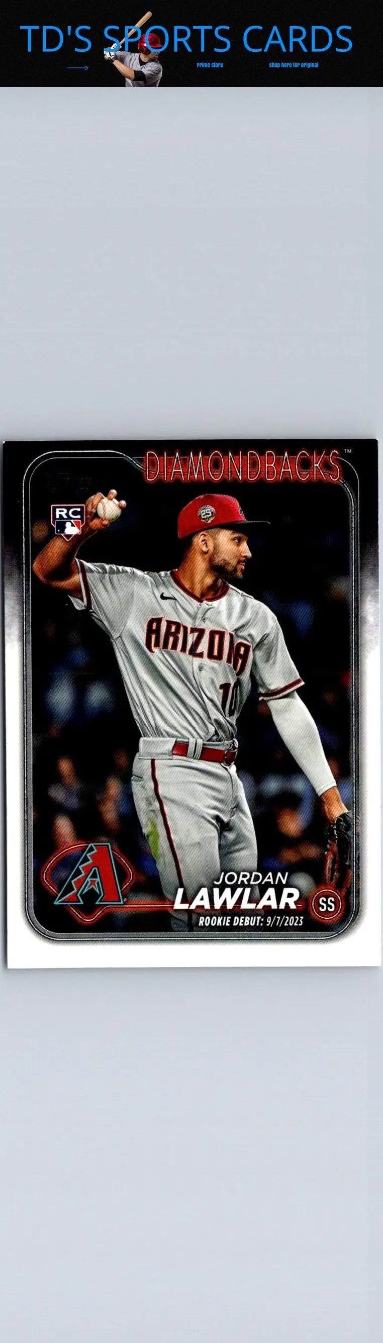 Jordan Lawlar baseball card from Topps Chrome Update USC51 Jordan Lawlar collection