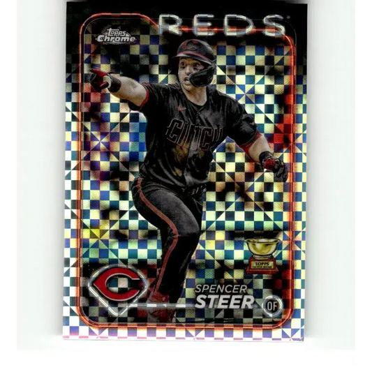 2024 Topps Chrome X-Fractor #104 Spencer Steer NM-MT Cincinnati Reds Baseball Card