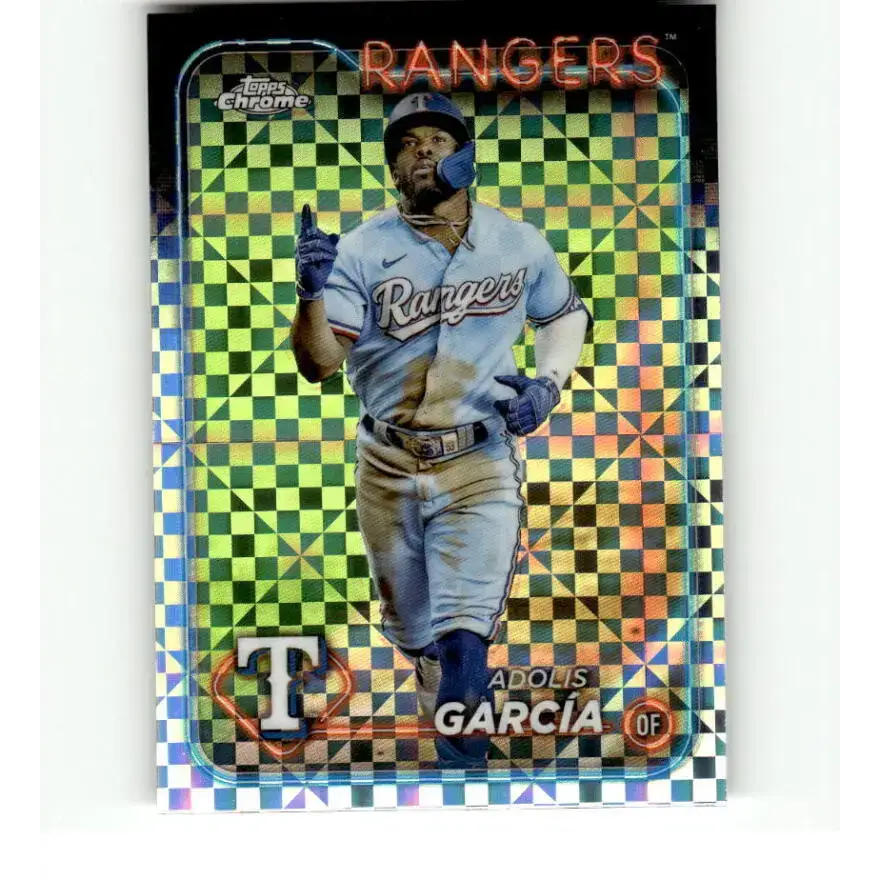 2024 Topps Chrome X-Fractor #114 Adolis Garcia NM-MT Texas Rangers Baseball Card