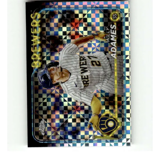 2024 Topps Chrome X-Fractor #126 Willy Adames NM-MT Milwaukee Brewers Baseball Card - Baseball Card Single