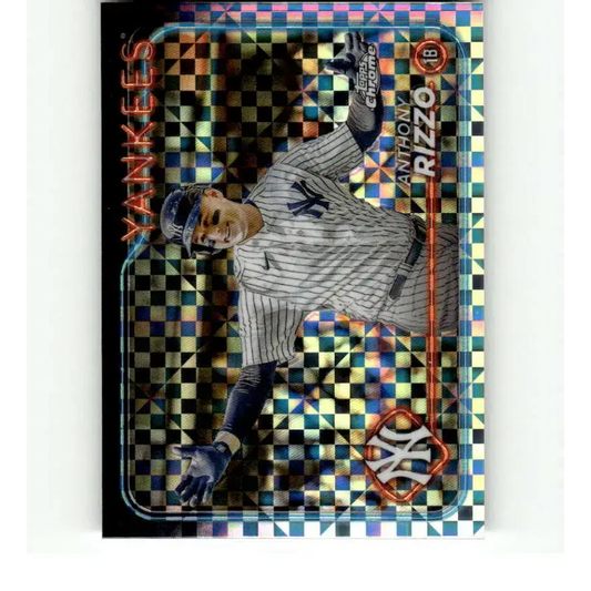2024 Topps Chrome X-Fractor #127 Anthony Rizzo NM-MT New York Yankees Baseball Card
