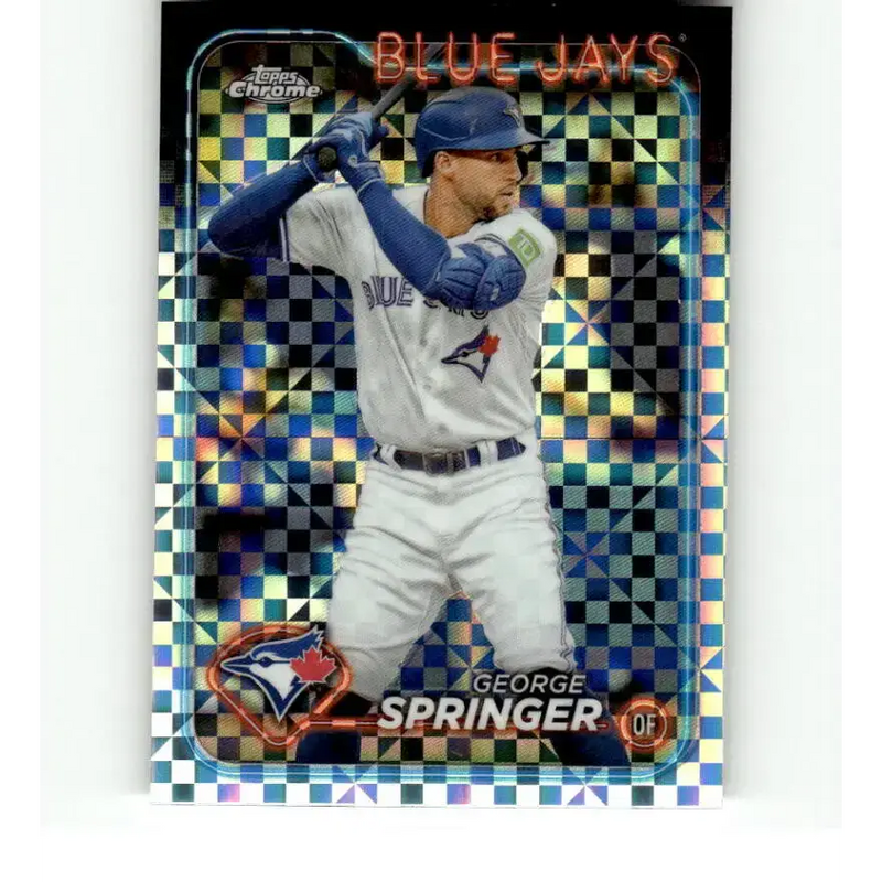 2024 Topps Chrome X-Fractor #134 George Springer NM-MT Toronto Blue Jays Baseball Card - Baseball Card Single
