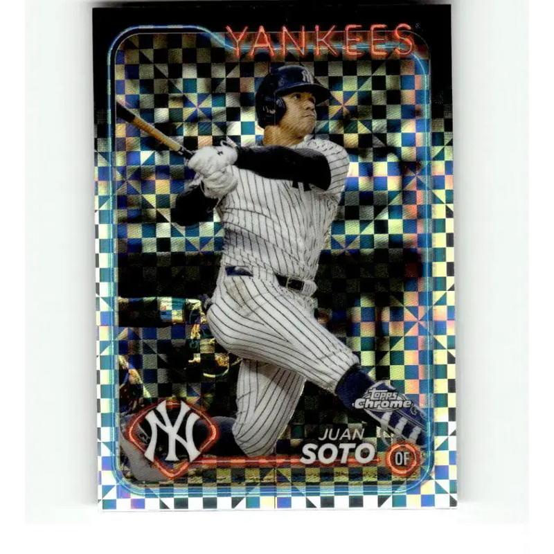 2024 Topps Chrome X-Fractor #150 Juan Soto NM-MT New York Yankees Baseball Card - Baseball Card Single