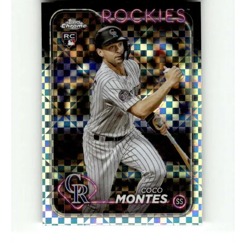 2024 Topps Chrome X-Fractor #182 Coco Montes NM-MT RC Rookie Colorado Rockies Baseball Card - Baseball Card Single