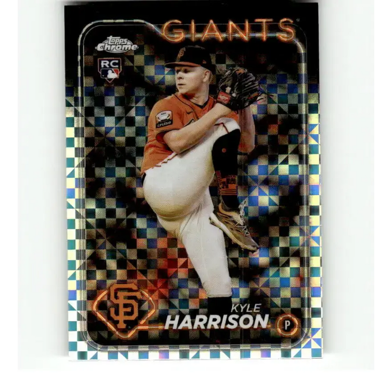 2024 Topps Chrome X-Fractor #191 Kyle Harrison NM-MT RC Rookie San Francisco Giants Baseball Card - Baseball Card Single