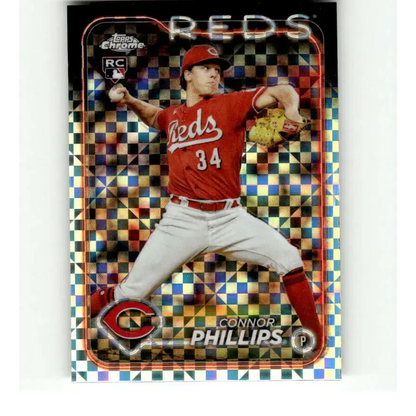2024 Topps Chrome X-Fractor #20 Connor Phillips NM-MT RC Rookie Cincinnati Reds Baseball Card