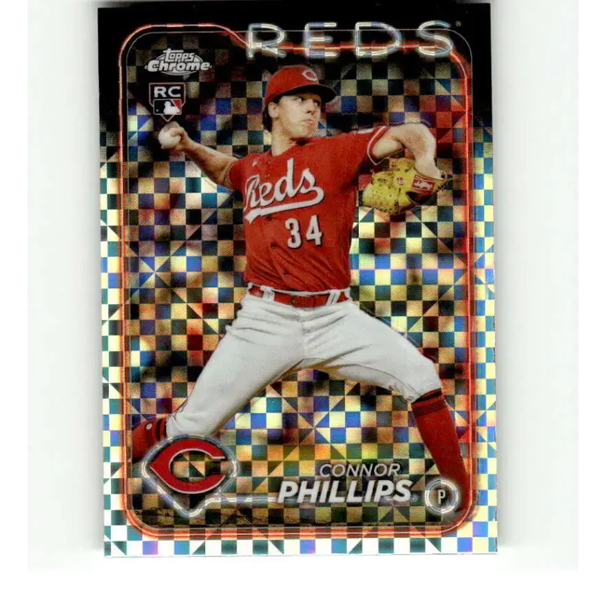 2024 Topps Chrome X-Fractor #20 Connor Phillips NM-MT RC Rookie Cincinnati Reds Baseball Card - Baseball Card Single