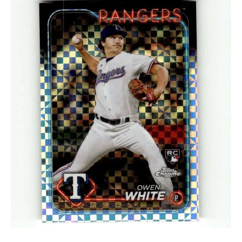 2024 Topps Chrome X-Fractor #211 Owen White NM-MT RC Rookie Texas Rangers Baseball Card - Baseball Card Single