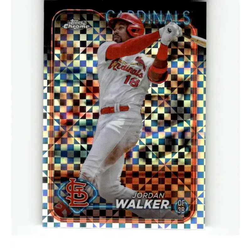 2024 Topps Chrome X-Fractor #212 Jordan Walker NM-MT St Louis Cardinals Baseball Card - Baseball Card Single