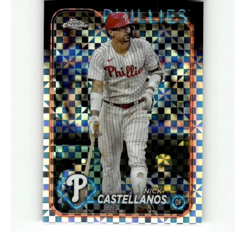 2024 Topps Chrome X-Fractor #219 Nick Castellanos NM-MT Philadelphia Phillies Baseball Card - Baseball Card Single