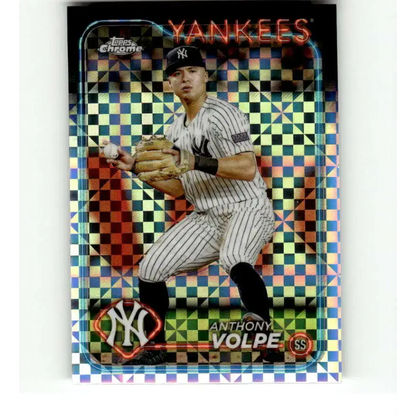 2024 Topps Chrome X-Fractor #236 Anthony Volpe NM-MT New York Yankees Baseball Card