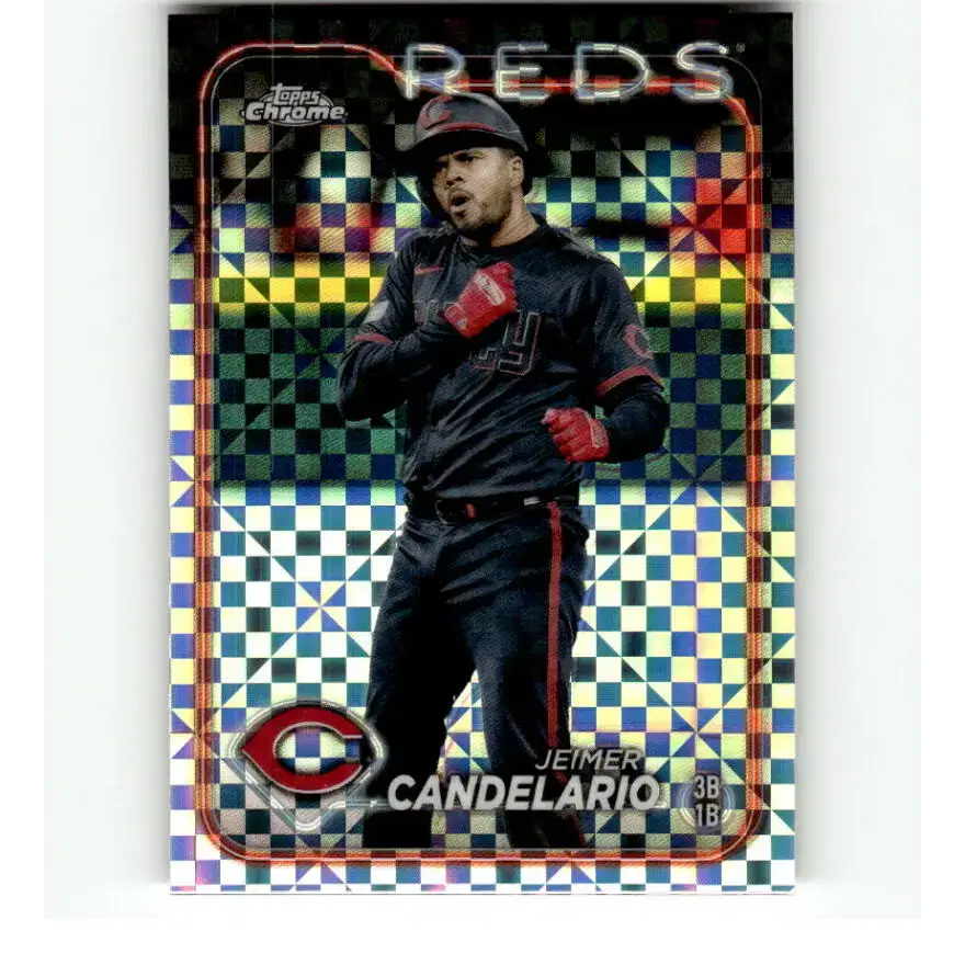 2024 Topps Chrome X-Fractor #239 Jeimer Candelario NM-MT Cincinnati Reds Baseball Card - Baseball Card Single