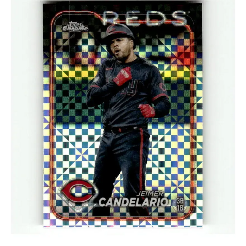 2024 Topps Chrome X-Fractor #239 Jeimer Candelario NM-MT Cincinnati Reds Baseball Card - Baseball Card Single