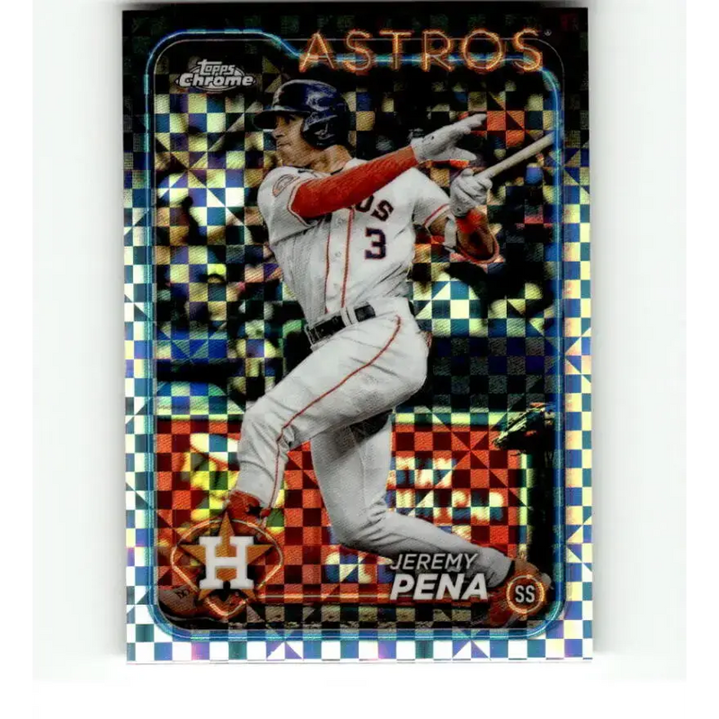 2024 Topps Chrome X-Fractor #244 Jeremy Pena NM-MT Houston Astros Baseball Card - Baseball Card Single