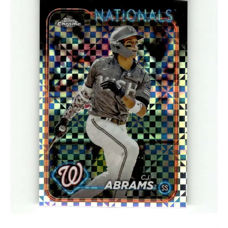 2024 Topps Chrome X-Fractor #247 CJ Abrams NM-MT Washington Nationals Baseball Card - Baseball Card Single