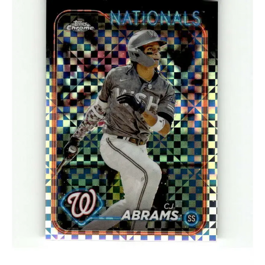 2024 Topps Chrome X-Fractor #247 CJ Abrams NM-MT Washington Nationals Baseball Card - Baseball Card Single