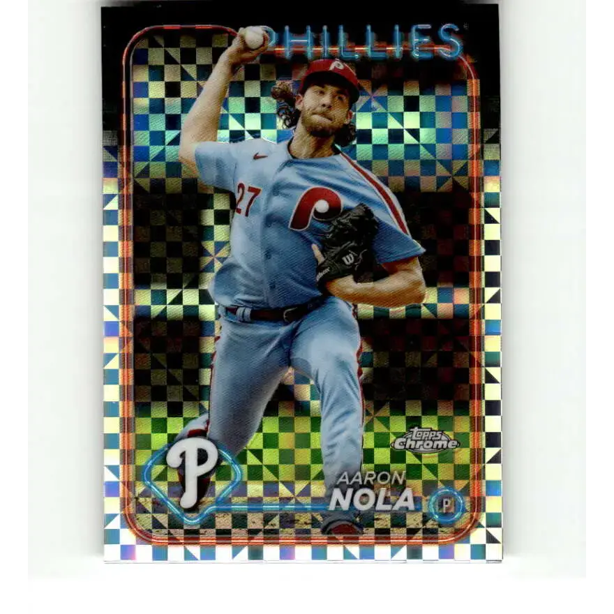 2024 Topps Chrome X-Fractor #262 Aaron Nola NM-MT Philadelphia Phillies Baseball Card - Baseball Card Single