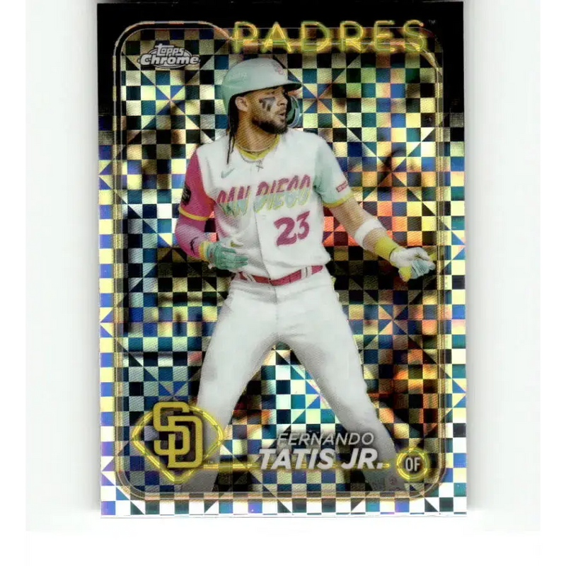 2024 Topps Chrome X-Fractor #263 Fernando Tatis Jr. NM-MT San Diego Padres Baseball Card - Baseball Card Single