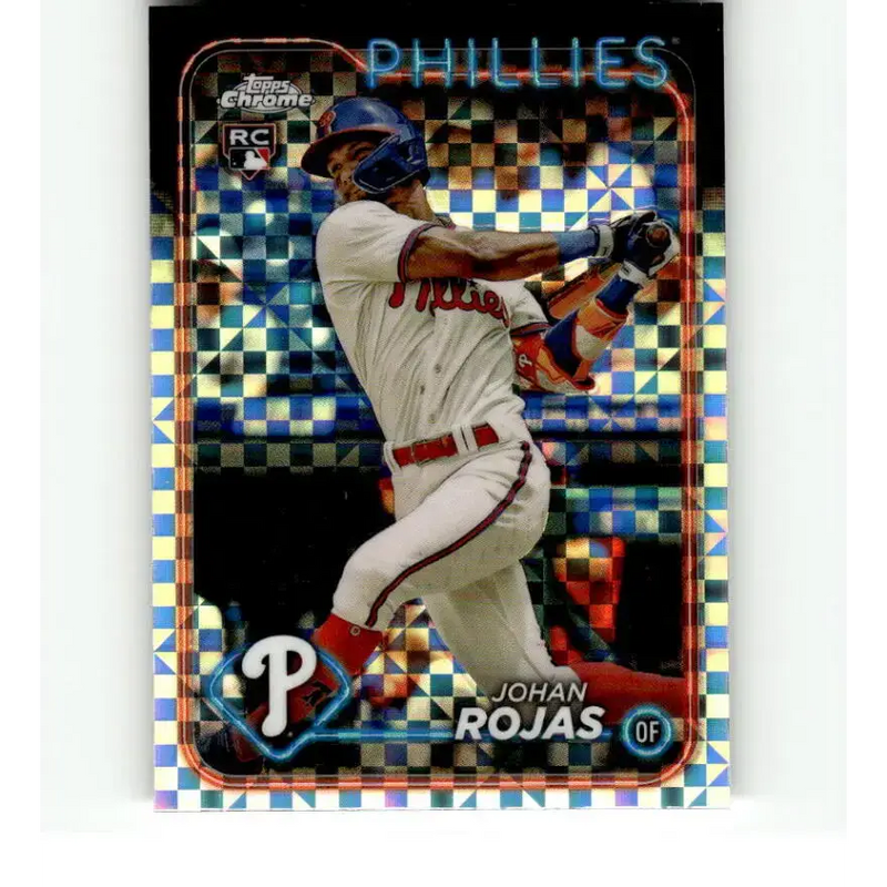 2024 Topps Chrome X-Fractor #273 Johan Rojas NM-MT RC Rookie Philadelphia Phillies Baseball Card - Baseball Card Single