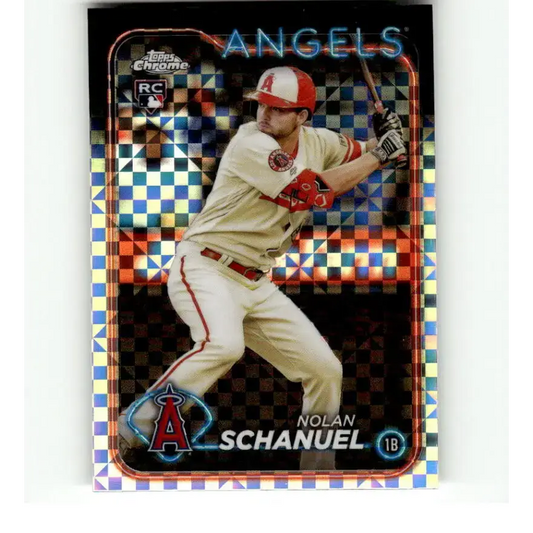2024 Topps Chrome X-Fractor #274 Nolan Schanuel NM-MT RC Rookie Los Angeles Angels Baseball Card