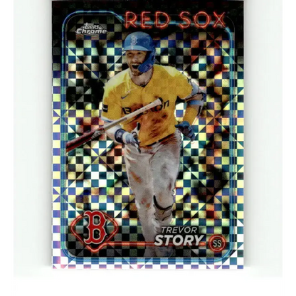 2024 Topps Chrome X-Fractor #279 Trevor Story NM-MT Boston Red Sox Baseball Card