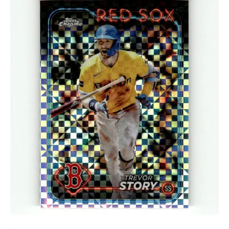 2024 Topps Chrome X-Fractor #279 Trevor Story NM-MT Boston Red Sox Baseball Card - Baseball Card Single