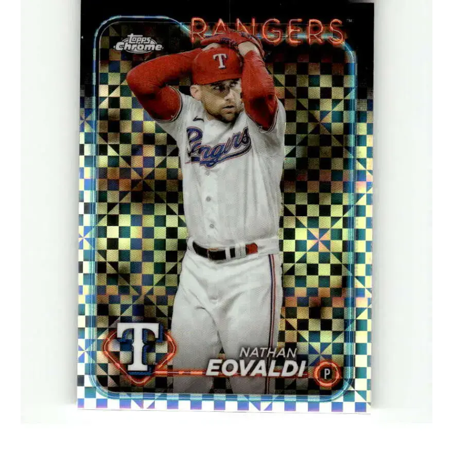 2024 Topps Chrome X-Fractor #283 Nathan Eovaldi NM-MT Texas Rangers Baseball Card - Baseball Card Single