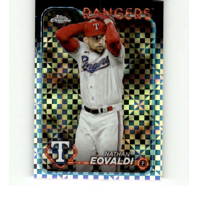 2024 Topps Chrome X-Fractor #283 Nathan Eovaldi NM-MT Texas Rangers Baseball Card - Baseball Card Single
