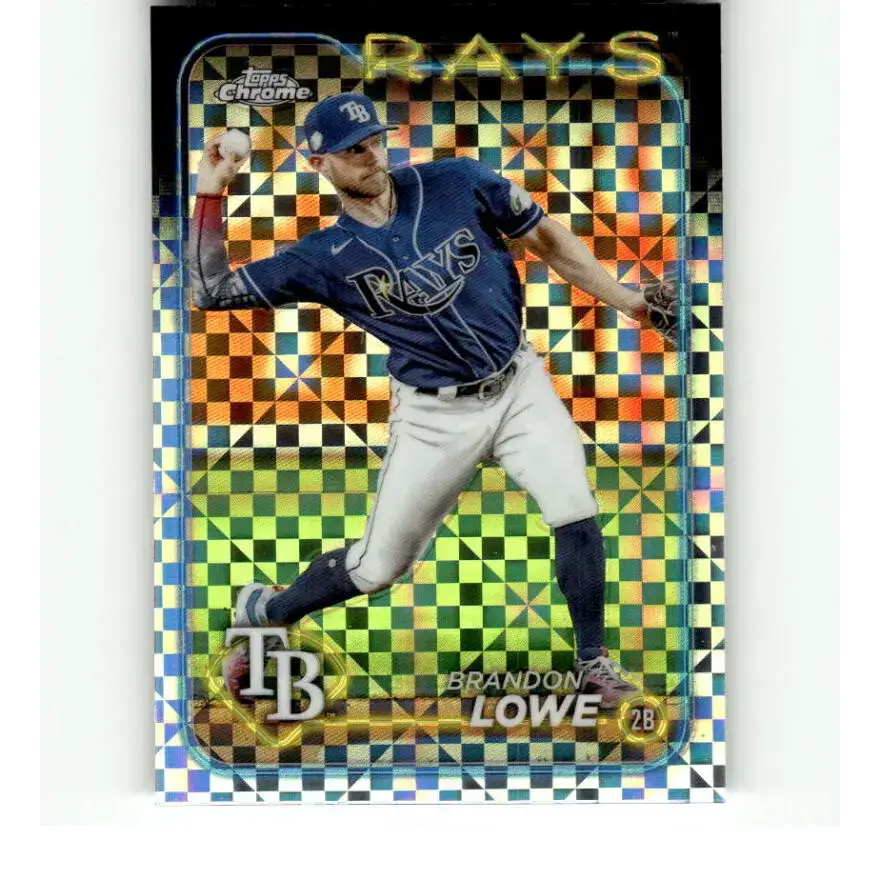2024 Topps Chrome X-Fractor #286 Brandon Lowe NM-MT Tampa Bay Rays Baseball Card - Baseball Card Single