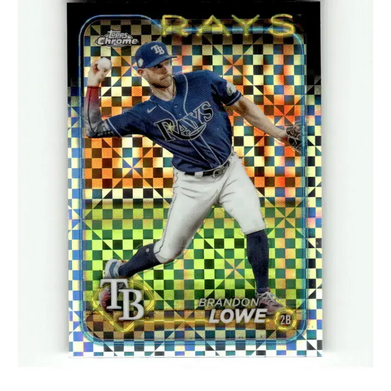 2024 Topps Chrome X-Fractor #286 Brandon Lowe NM-MT Tampa Bay Rays Baseball Card - Baseball Card Single