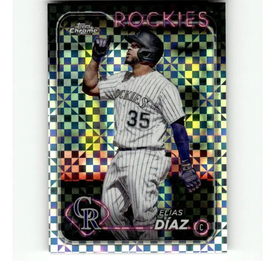 2024 Topps Chrome X-Fractor #287 Elias Diaz NM-MT Colorado Rockies Baseball Card - Baseball Card Single