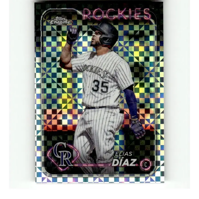2024 Topps Chrome X-Fractor #287 Elias Diaz NM-MT Colorado Rockies Baseball Card - Baseball Card Single