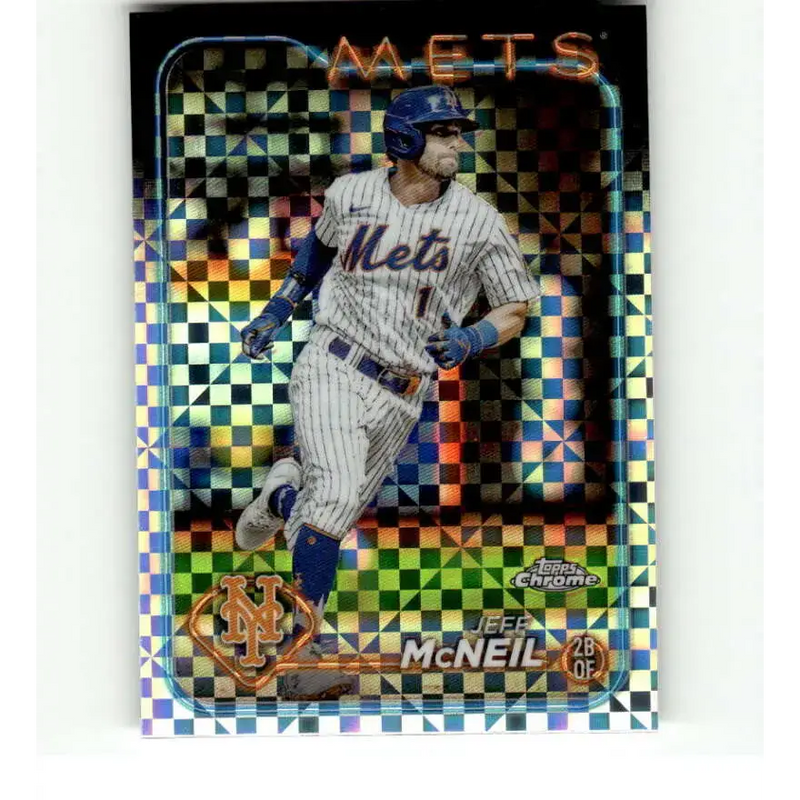 2024 Topps Chrome X-Fractor #289 Jeff McNeil NM-MT New York Mets Baseball Card - Baseball Card Single