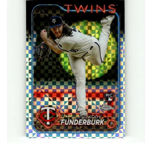 2024 Topps Chrome X-Fractor #297 Kody Funderburk NM-MT RC Rookie Minnesota Twins Baseball Card