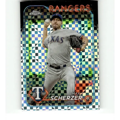 2024 Topps Chrome X-Fractor #37 Max Scherzer NM-MT Texas Rangers Baseball Card