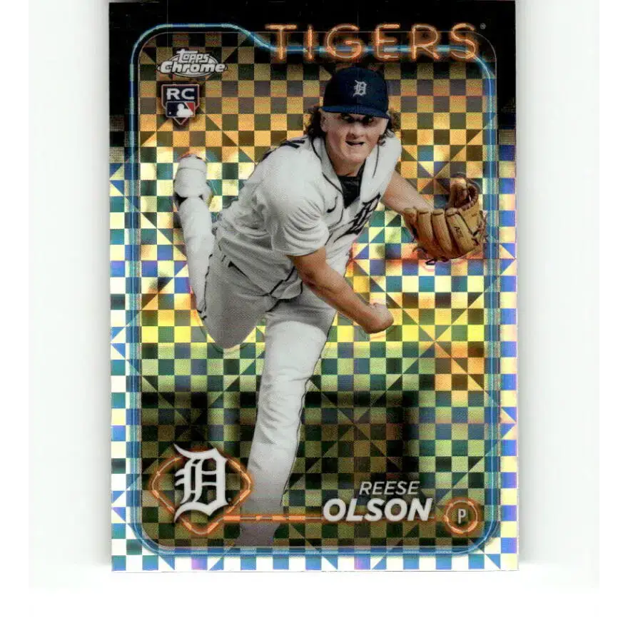 2024 Topps Chrome X-Fractor #40 Reese Olson NM-MT RC Rookie Detroit Tigers Baseball Card - Baseball Card Single