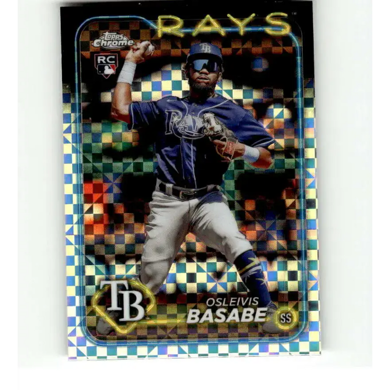2024 Topps Chrome X-Fractor #41 Osleivis Basabe NM-MT RC Rookie Tampa Bay Rays Baseball Card - Baseball Card Single