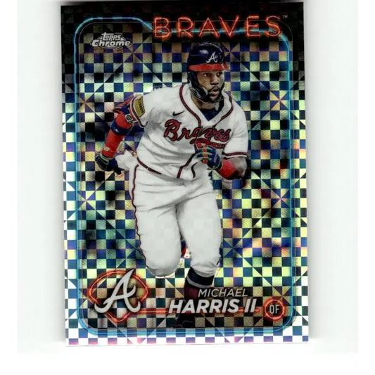 2024 Topps Chrome X-Fractor #52 Michael Harris II NM-MT Atlanta Braves Baseball Card - Baseball Card Single
