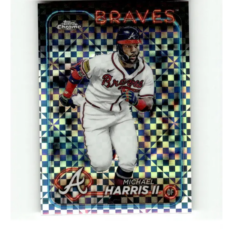 2024 Topps Chrome X-Fractor #52 Michael Harris II NM-MT Atlanta Braves Baseball Card - Baseball Card Single