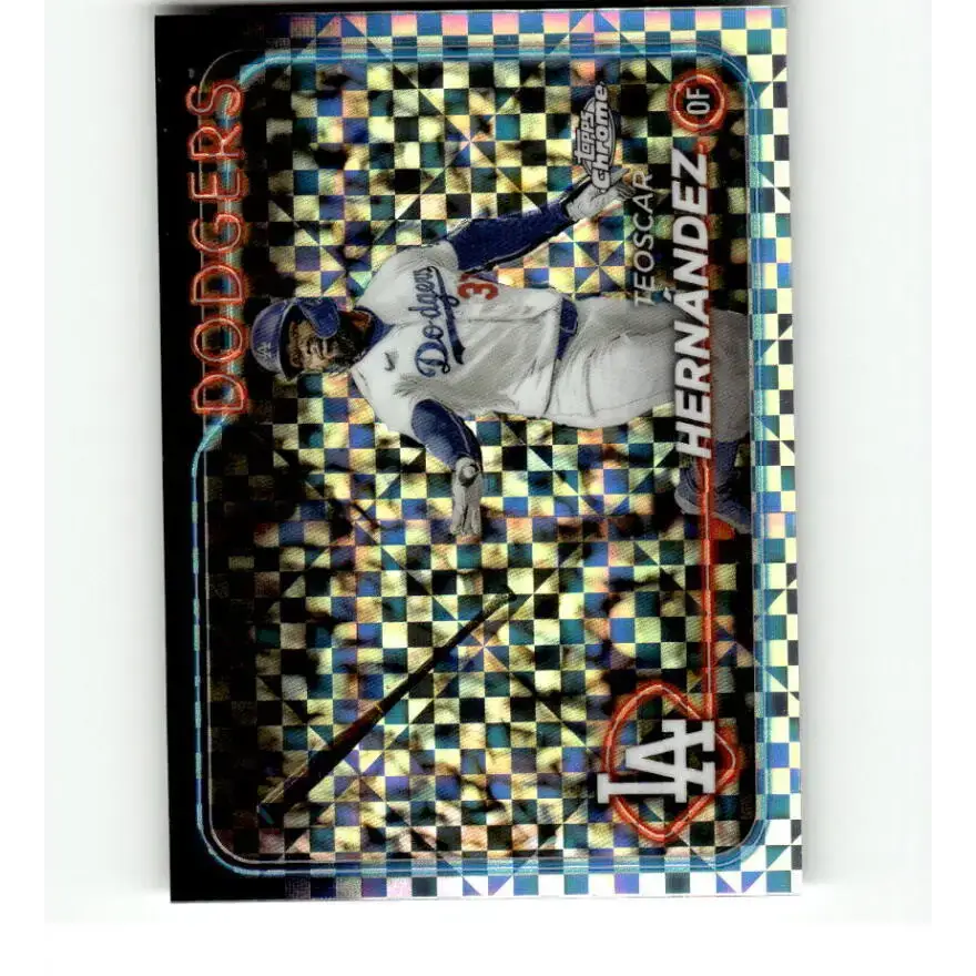 2024 Topps Chrome X-Fractor #57 Teoscar Hernandez NM-MT Los Angeles Dodgers Baseball Card