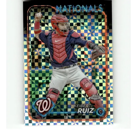 2024 Topps Chrome X-Fractor #64 Keibert Ruiz NM-MT Washington Nationals Baseball Card